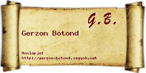 Gerzon Botond névjegykártya