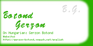 botond gerzon business card